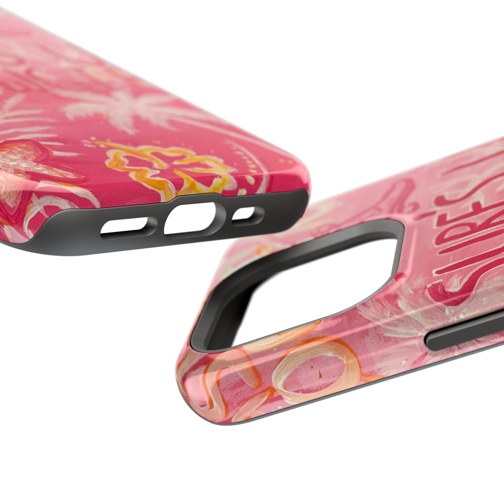 Surf's Up Cowgirl - MagSafe Pink Tropical Phone Case