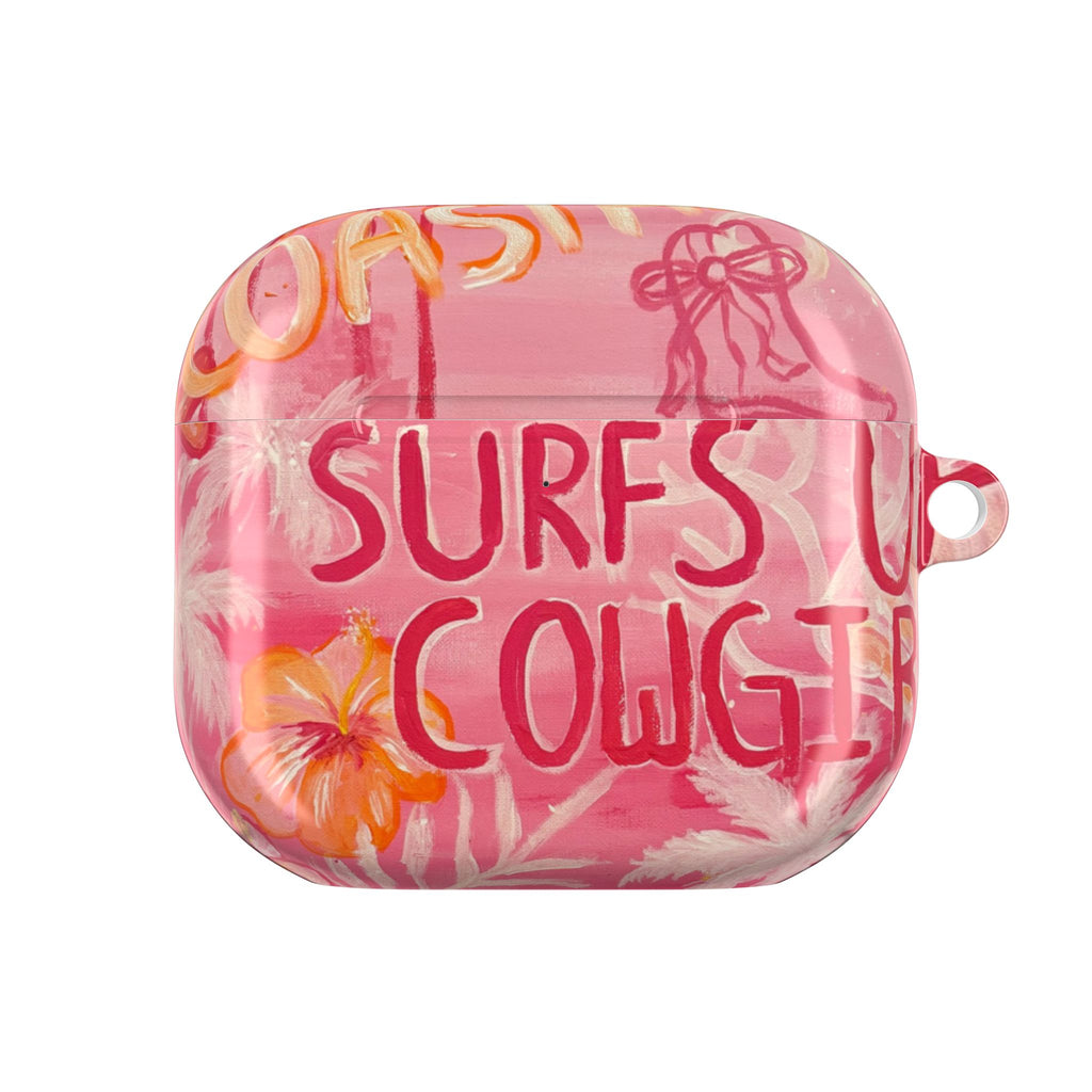 Surf's Up Cowgirl — Pink Tropical AirPod Case