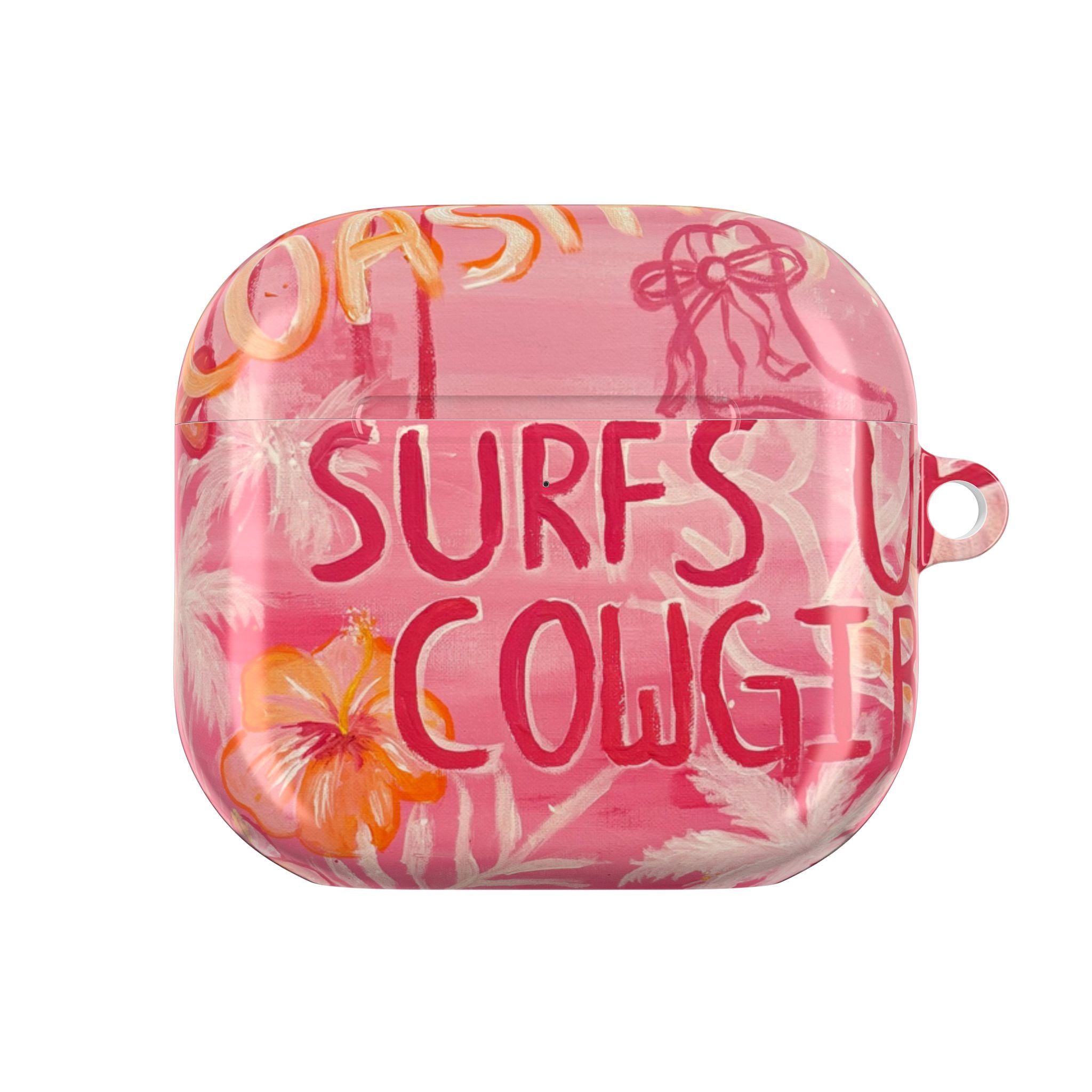 Surf's Up Cowgirl — Pink Tropical AirPod Case