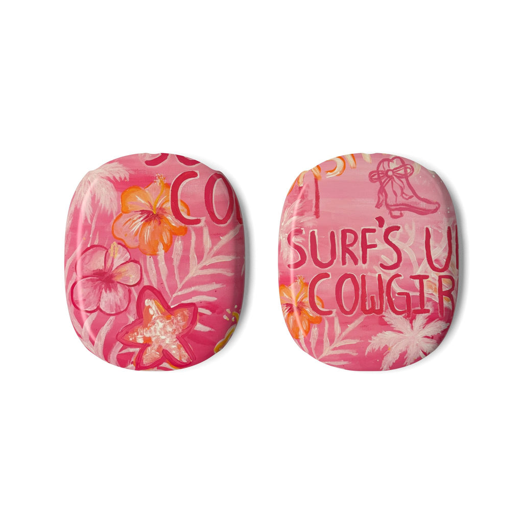 'Surf's Up Cowgirl' — Pink Tropical AirPod Max Case