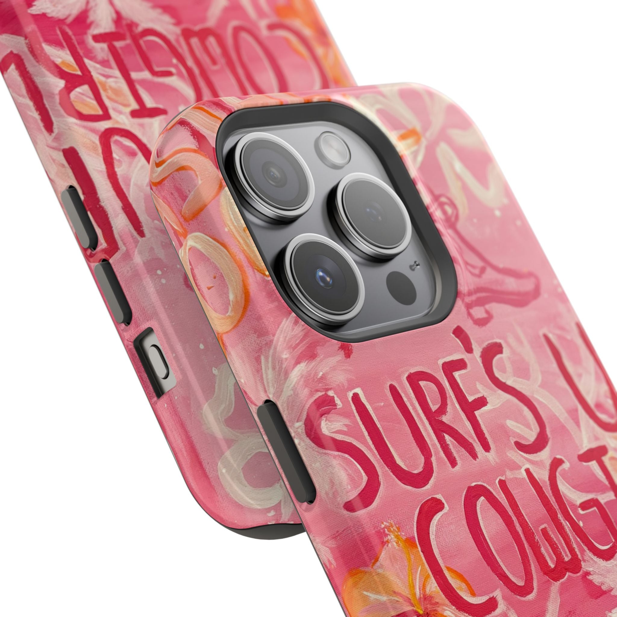 Surf's Up Cowgirl - MagSafe Pink Tropical Phone Case