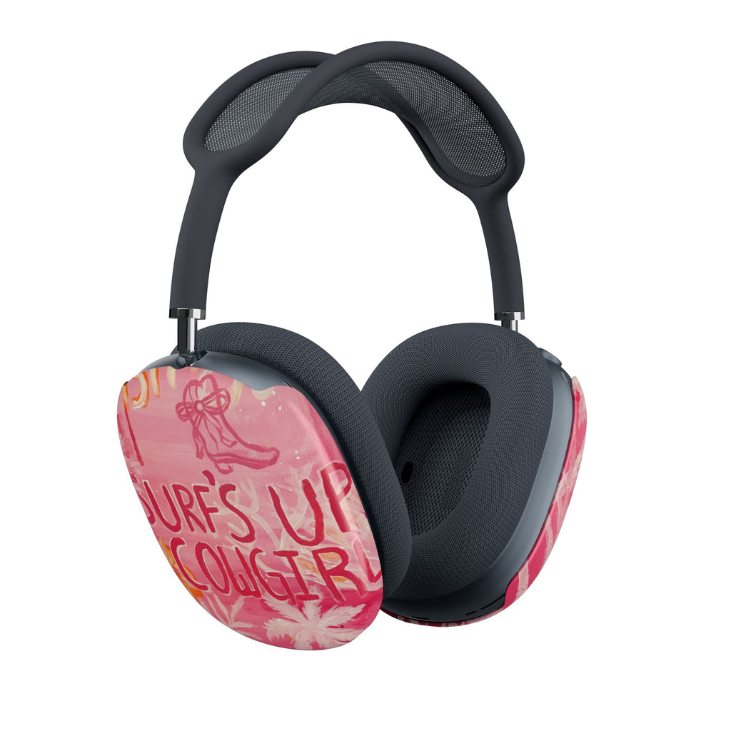 'Surf's Up Cowgirl' — Pink Tropical AirPod Max Case