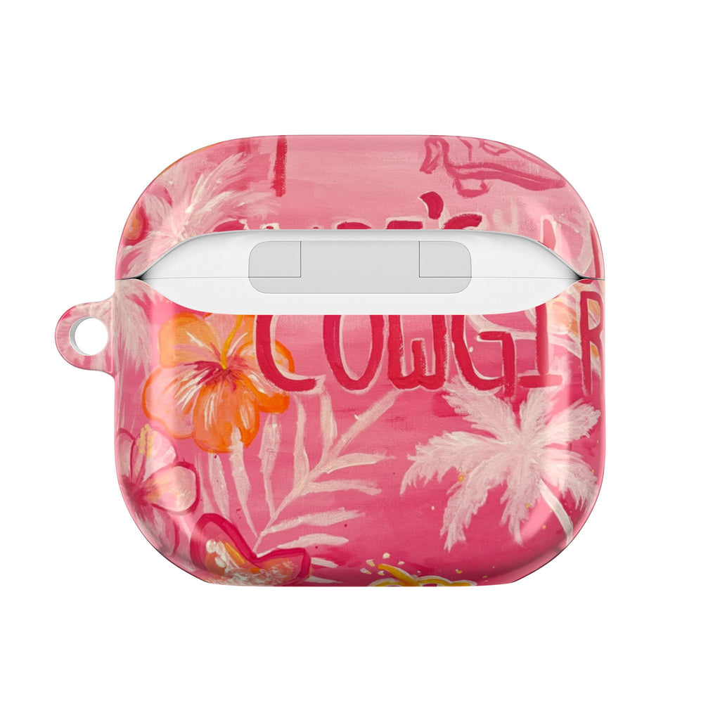 Surf's Up Cowgirl — Pink Tropical AirPod Case